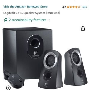Logitech Z313 Speaker System with Subwoofer - Black